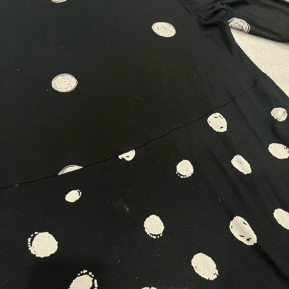 [6/XL-XXL]Alembika Black and White Circles Spotted Jersey Dress NWOT - Picture 5 of 10